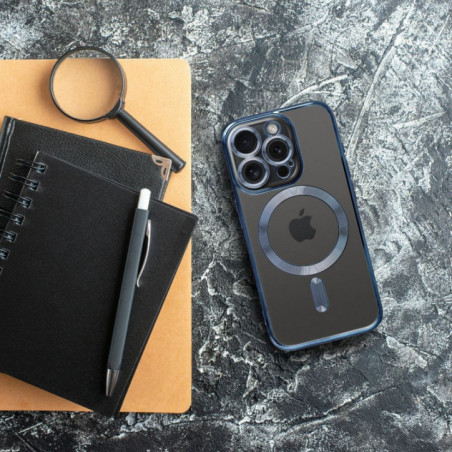 Kryt Electro Mag na Apple iPhone 15 Pro Max MagSAFE Modrý titán