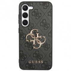 Kryt Guess Leather 4G Metal Logo na Samsung Galaxy S24 Čierny