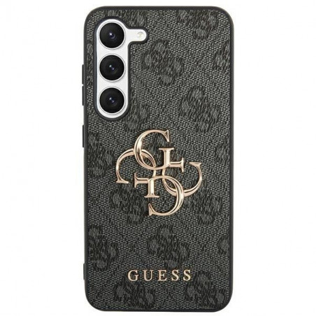 Kryt Guess Leather 4G Metal Logo na Samsung Galaxy S24 Čierny