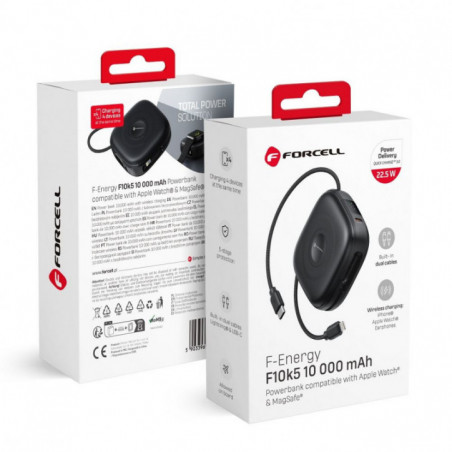 Forcell Power bank F-ENERGY F10K5 10 000 mAh PD3.1 QC3.0 čierna