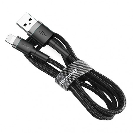 Cafule for iPhone Lightning 8-pin 2A 3 meter Gray+Black Biely